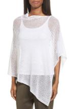 Women's Eileen Fisher Organic Linen Poncho, Size - White