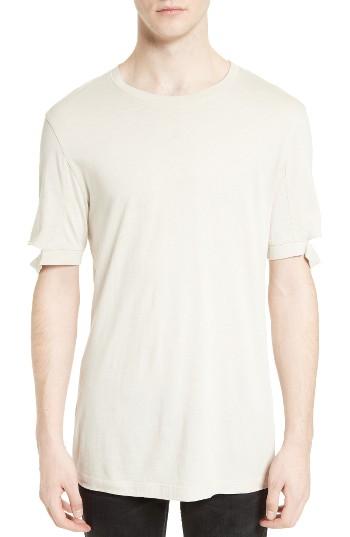 Men's Helmut Lang Sliced Sleeve T-shirt - Beige