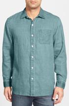 Men's Tommy Bahama 'sea Glass Breezer' Original Fit Linen Shirt - Blue