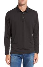 Men's Tommy Bahama 'portside Player Spectator' Long Sleeve Jersey Polo - Black