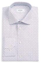 Men's Eton Slim Fit Floral Print Dress Shirt - Blue