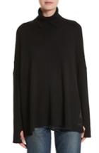 Women's Burberry Potenza Wool & Cashmere Turtleneck Sweater - Black