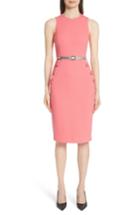 Women's Michael Kors Button Detail Stretch Wool Dress - Pink