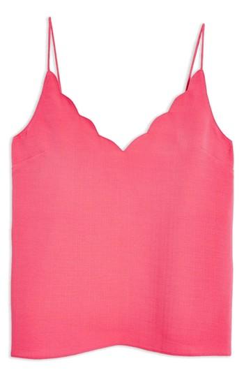 Women's Topshop Scallop Camisole Us (fits Like 0) - Pink