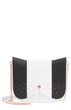 Ted Baker London Barkley Dog Leather Crossbody Bag - White