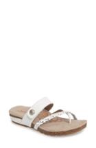 Women's Aetrex 'lena' Thong Sandal .5 M - White