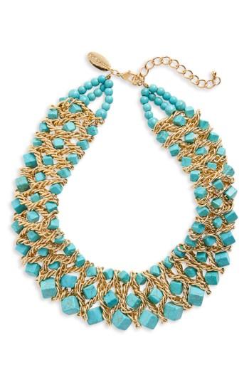 Women's Natasha Chain & Stone Statement Necklace
