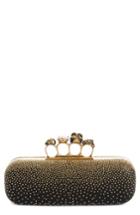 Alexander Mcqueen Studded Leather Knuckle Clutch -