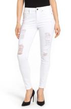 Women's Good American Good Legs High Rise Ripped Skinny Jeans - White