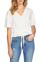Women's 1.state Tie Front V-neck Tee, Size - Ivory