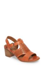 Women's Comfortiva Amber Perforated Block Heel Sandal .5 M - Orange