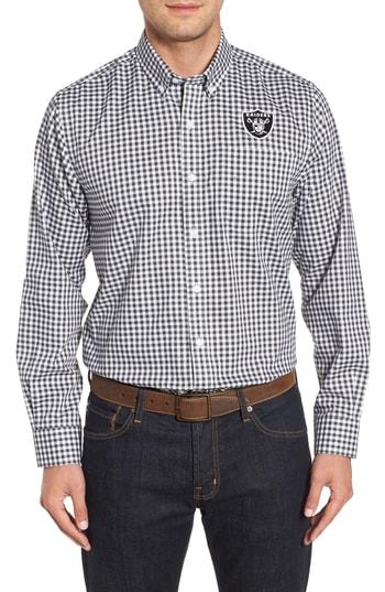 Men's Cutter & Buck League Oakland Raiders Fit Shirt, Size Small - Black