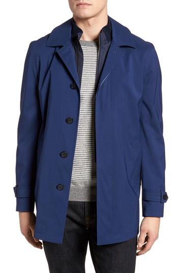 Men's Cardinal Of Canada Kinsley Stretch Wool Blend Topcoat - Blue
