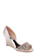 Women's Badgley Mischka Hardy Embellished Wedge .5 M - White
