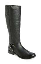 Women's Frye Phillip Harness Boot, Size 6 Ext Calf M - Black