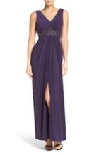 Women's Adrianna Papell Embellished Jersey Gown