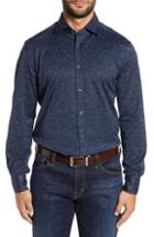 Men's Corneliani Classic Fit Knit Sport Shirt R - Blue