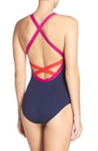 Women's Tommy Bahama Novelty Solids Cross Back One-piece Swimsuit - Blue