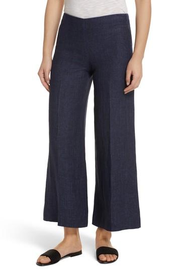 Women's Theory Terena B Linen Wide Leg Pants - Blue