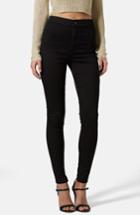 Women's Topshop Joni High Waist Ankle Skinny Jeans X 30 - Black