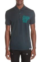 Men's Versace Collection Medusa Patch Polo, Size - Green