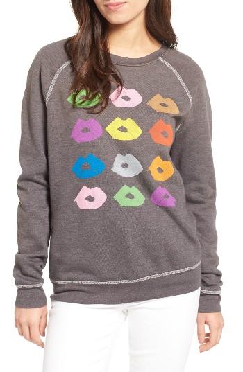 Women's Junk Food Donald Robertson Lips Sweatshirt