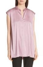 Women's Eileen Fisher Stretch Silk Top, Size - Pink