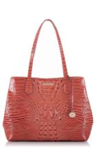 Brahmin Julian Croc Embossed Leather Tote - Pink