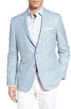 Men's Hickey Freeman Classic Fit Check Wool Blend Sport Coat