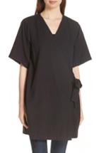 Women's Eileen Fisher Kimono Sleeve Organic Cotton Blend Jacket, Size - Black