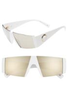 Men's Versace 55mm Shield Sunglasses - White