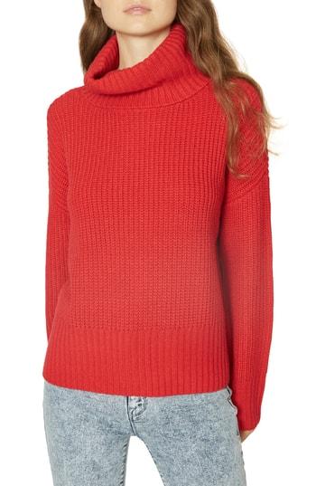 Women's Sanctuary Cowl Neck Shaker Sweater - Burgundy