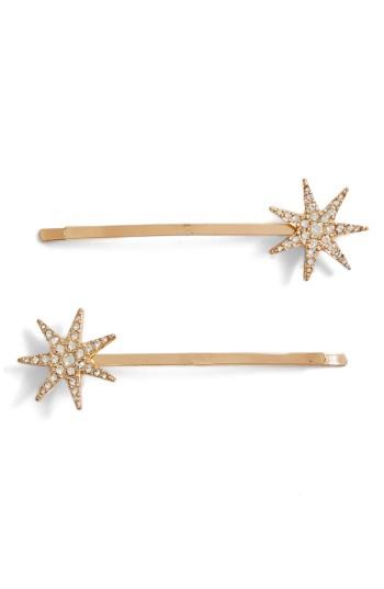 Tasha 2-pack Crystal Bobby Pins, Size - Metallic