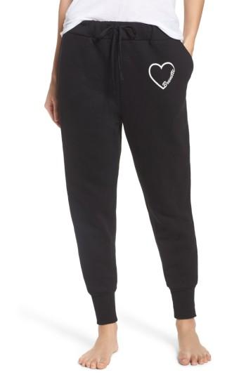 Women's Brunette Brunette Heart Jogger Pants /small - Black