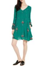 Women's Free People Embroidered Minidress - Green