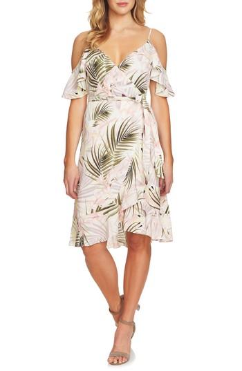 Women's Cece Cold Shoulder Soft Palm Dress - Ivory
