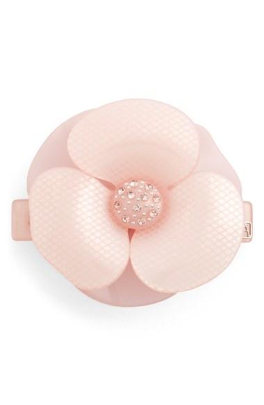 Alexandre De Paris 'camelia' Barrette, Size - Pink