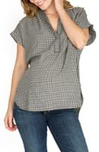 Women's Nom Maternity Iris High/low Maternity/nursing Blouse - Black