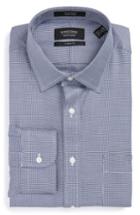 Men's Nordstrom Men's Shop Classic Fit Microgrid Dress Shirt .5 - 33 - Blue