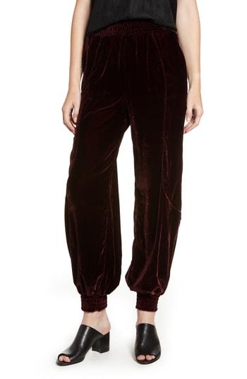 Women's 7 For All Mankind Velvet Track Pants - Red