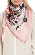Women's Kenzo Graphic Silk Scarf, Size - Pink