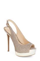 Women's Jessica Simpson 'kabale' Slingback Platform Sandal M - Metallic