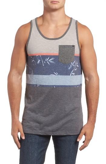 Men's Rip Curl Rapture Stripe Print Patch Pocket - Black