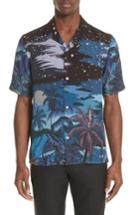 Men's Paul Smith Palm Tree Print Shirt - Blue
