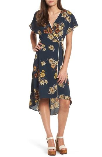 Women's Leith Floral Wrap Dress - Blue
