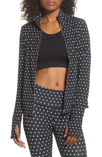 Women's Kate Spade New York Polka Dot Scallop Jacket - Black