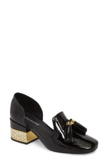 Women's Jeffrey Campbell Genial Statement Heel D'orsay Pump M - Black