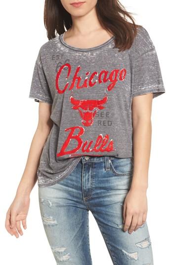 Women's Junk Food Nba Chicago Bulls Tee - Black
