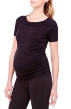 Women's Ingrid & Isabel Active Ruched Maternity Top - Black