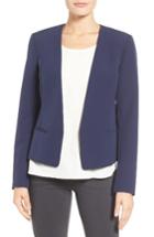 Petite Women's Halogen Open Front Jacket, Size P - Blue